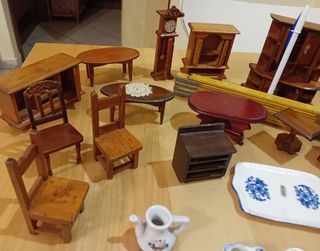Arredamento casa bambole legno vintage