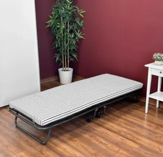 Cama Plegable 80x190 con Colchón y ruedas