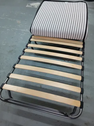 Cama Plegable 80x190 con Colchón y ruedas