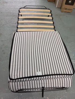 Cama Plegable 80x190 con Colchón y ruedas