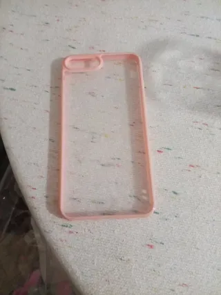 Custodia iPhone 8 Plus Rosa Trasparente