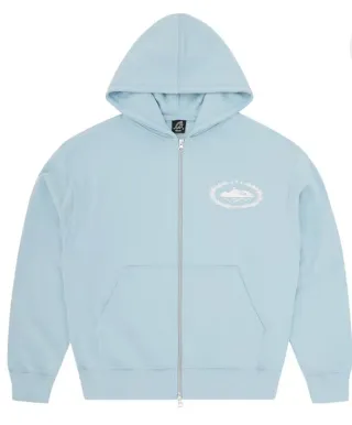 Sudadera Corteiz Azul con Cremallera y capucha