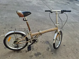 Bicicleta Plegable Urbana Dorada