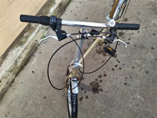 Bicicleta Plegable Urbana Dorada