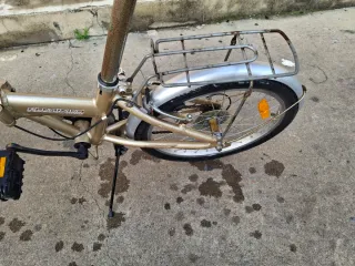 Bicicleta Plegable Urbana Dorada