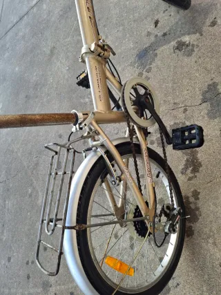 Bicicleta Plegable Urbana Dorada