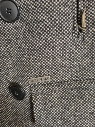 Abrigo tweed gris hombre talla 48