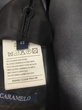 Abrigo tweed gris hombre talla 48