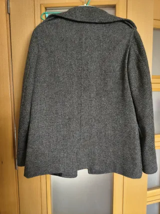 Abrigo tweed gris hombre talla 48