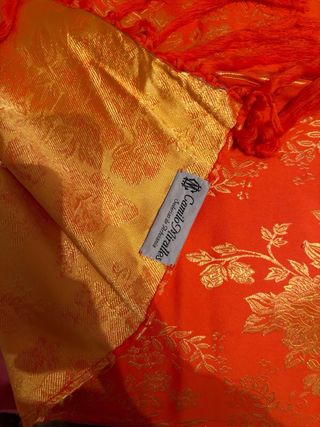 Pañolón Fallero Bordado Hilo Dorado