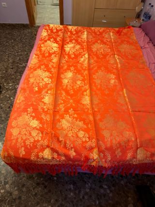 Pañolón Fallero Bordado Hilo Dorado