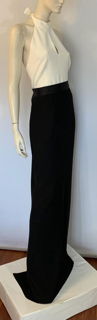 Vestido Fiesta Carolina Herrera Blanco y Negro