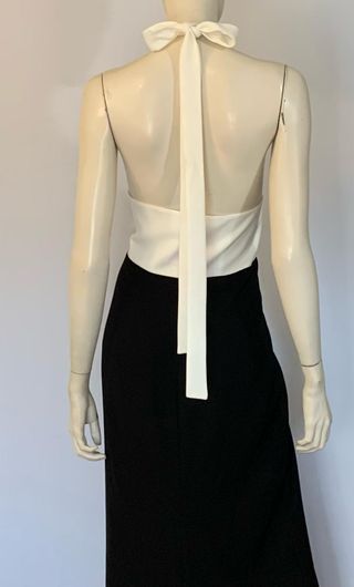 Vestido Fiesta Carolina Herrera Blanco y Negro