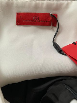 Vestido Fiesta Carolina Herrera Blanco y Negro