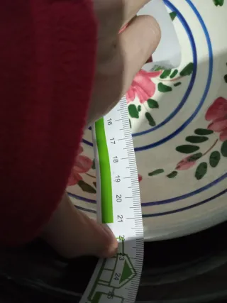 Bol grande cerámica vintage flores