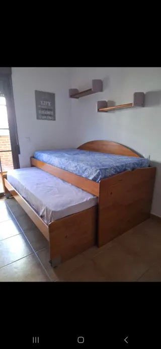Dormitorio juvenil madera roble cama nido