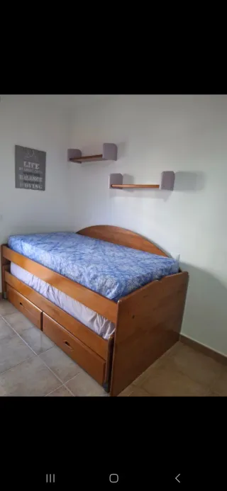 Dormitorio juvenil madera roble cama nido