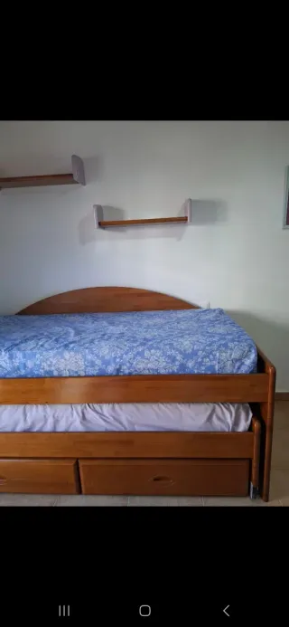 Dormitorio juvenil madera roble cama nido