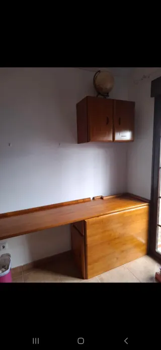 Dormitorio juvenil madera roble cama nido