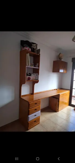 Dormitorio juvenil madera roble cama nido