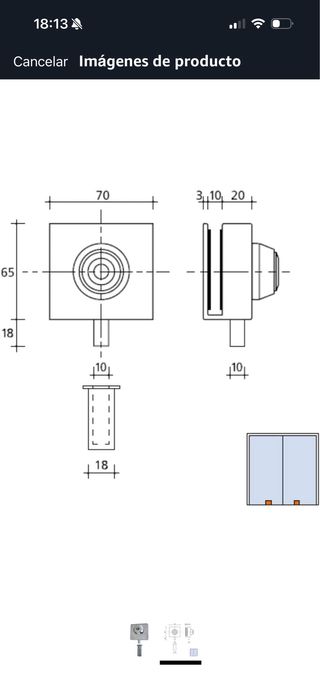 Cerradura puerta de cristal cbm