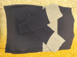 Maglioncino bimbo blu e grigio