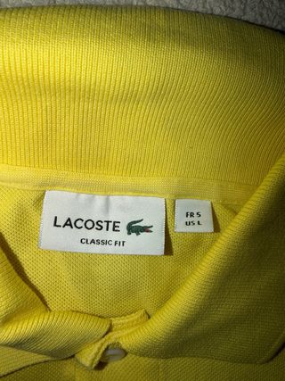 Polo Lacoste Clásico Amarillo