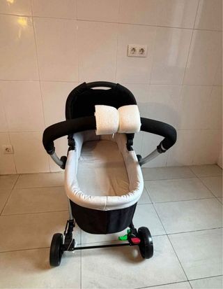 Carrito de bebé y capazo color negro, NUEVO.