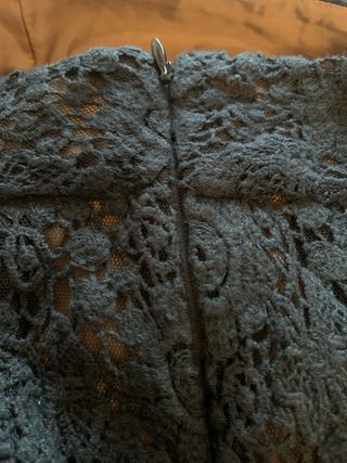 Falda Adolfo Domínguez Negra Encaje