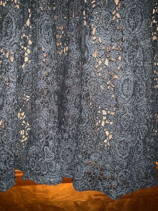 Falda Adolfo Domínguez Negra Encaje