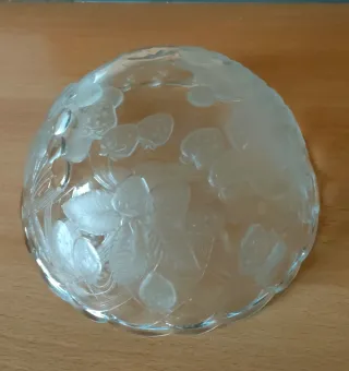 Frutero grande de cristal tallado