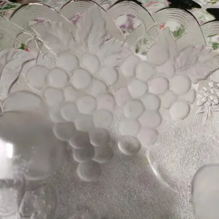 Frutero grande de cristal tallado