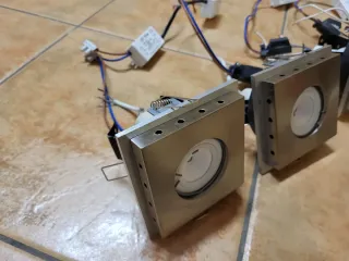 4 Focos LED Doble Acero Inoxidable