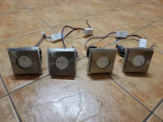 4 Focos LED Doble Acero Inoxidable