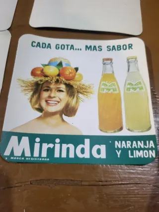 Lote 4 posavasos Mirinda Naranja y Limón