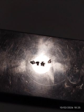 Cajita de plata decorada con barco - 193g