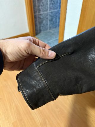 Chaqueta de cuero Lloyd's Negra