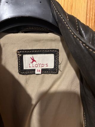 Chaqueta de cuero Lloyd's Negra