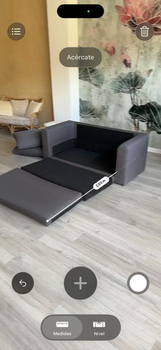 Sofá cama 2 plazas gris