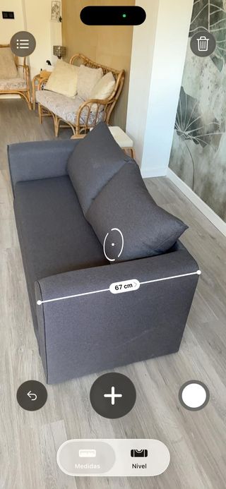 Sofá cama 2 plazas gris