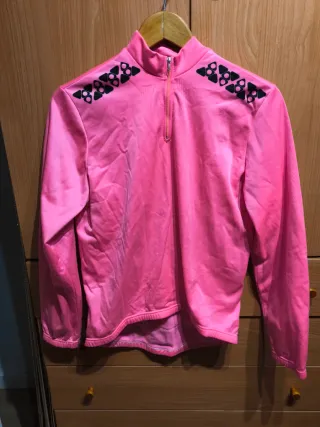 Maillot Ciclismo Rosa Media Cremallera