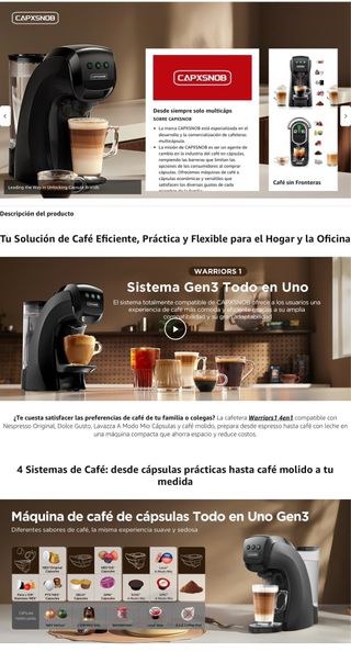 NUEVO! Cafetera Cápsulas 4 en 1 Nespresso, dolce