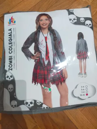 Disfraz Zombi Colegiala Talla 10-12