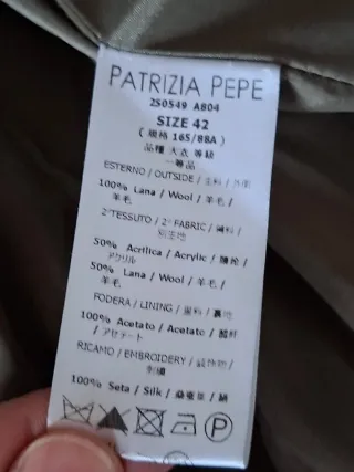 Cappotto Patrizia Pepe tg 42 verde oliva