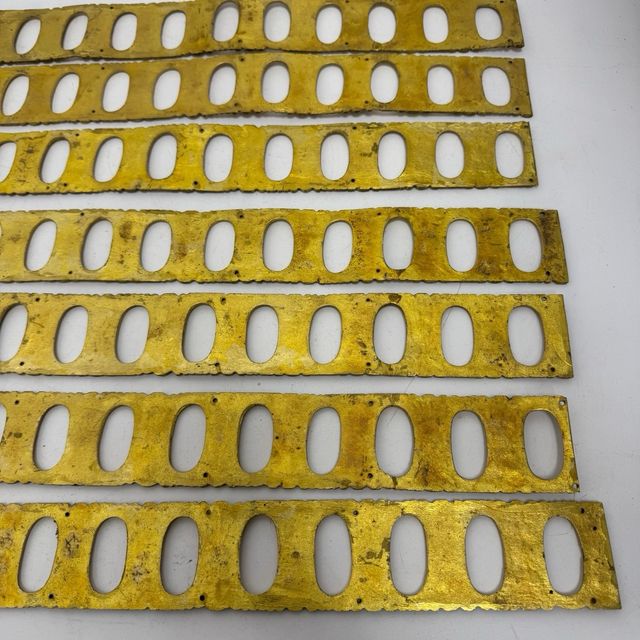 Lote 7 embellecedores bronce antiguos 40x5 cm