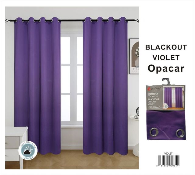 Confezione da 2 Tende Opacar 8 Anello 140x260cm