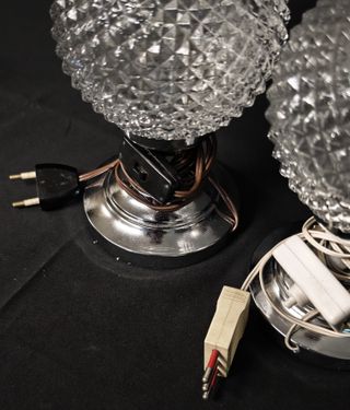 Coppia lampada tavolo Art Deco vintage anni '70