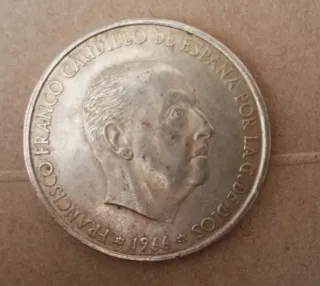 Moneda 100 Pesetas Plata 1966 Franco Caudillo