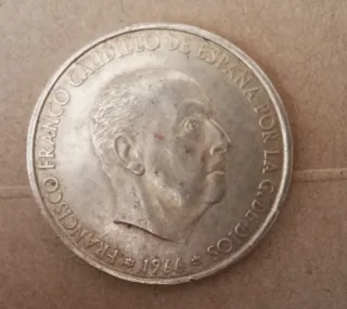 Moneda 100 Pesetas Plata 1966 Franco Caudillo