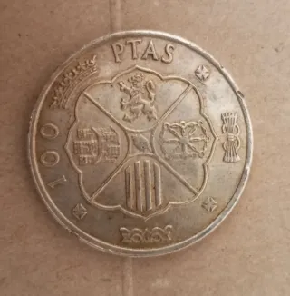 Moneda 100 Pesetas Plata 1966 Franco Caudillo